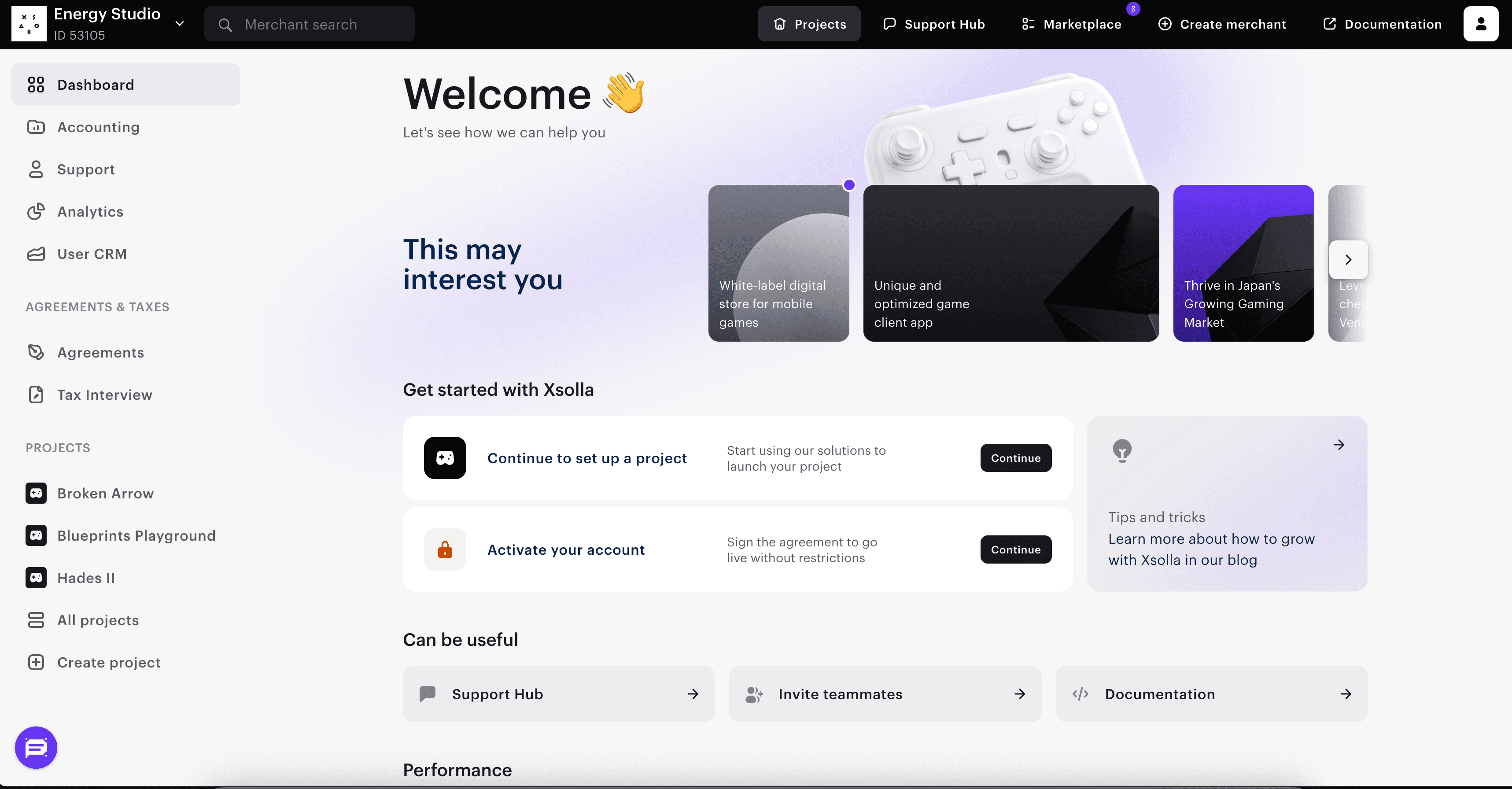 Publisher Account for Xsolla